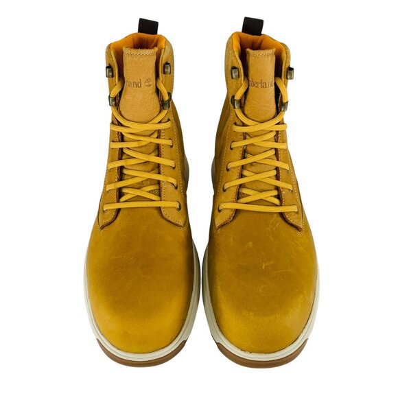 Timberland Atwells Ave Mid Lace Waterproof Wheat Men's Boots Shoes TB1A43VN231 - Picture 4 of 11